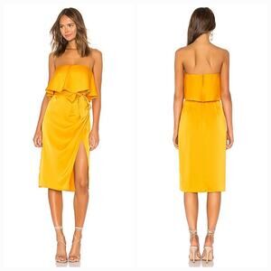 Lovers + Friends | Dresses | Lovers Friends Yellow Lace Midi Dress Perfect  For Wedding Guest Worn Once | Poshmark